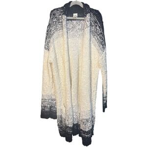 Akemi + Kin Black & Ivory Color Black Cardigan Sweater Womens Size S Cover Up